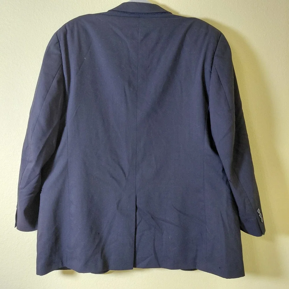 Jos A Bank Mens 43R‎ Blue Wool Fully Lined Suit Jacket Sport Coat Blazer